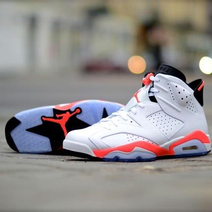 Buty Air Jordan 6 Retro White/Infrared (384664-123) - Ceny i