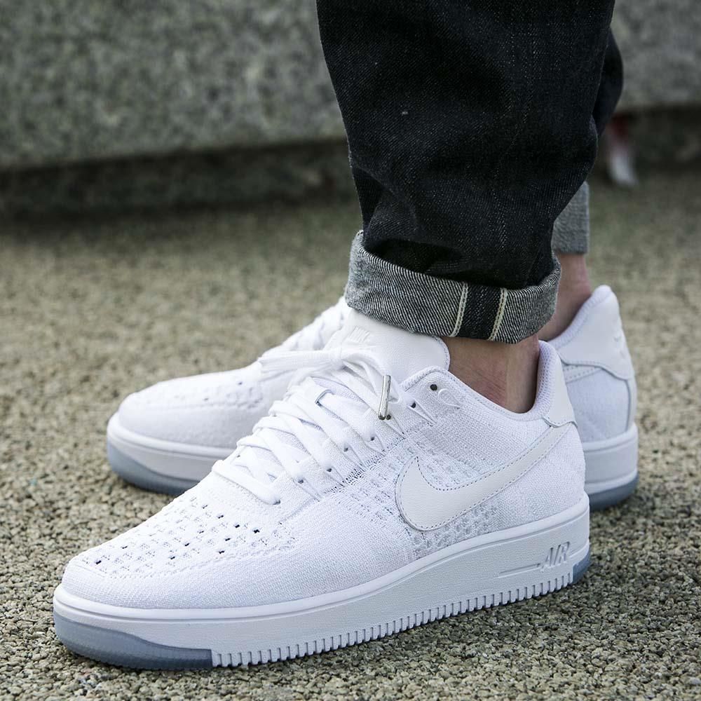 nike air force 1 low flyknit white