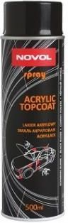 Lakier akrylowy czarny mat ACRYLIC TOPCOAT - spray 500 ml. NOVOL - 34352