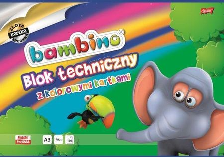 St Majewski Blok Biurowy Techniczny A3 Kolorowy 10K Bambino