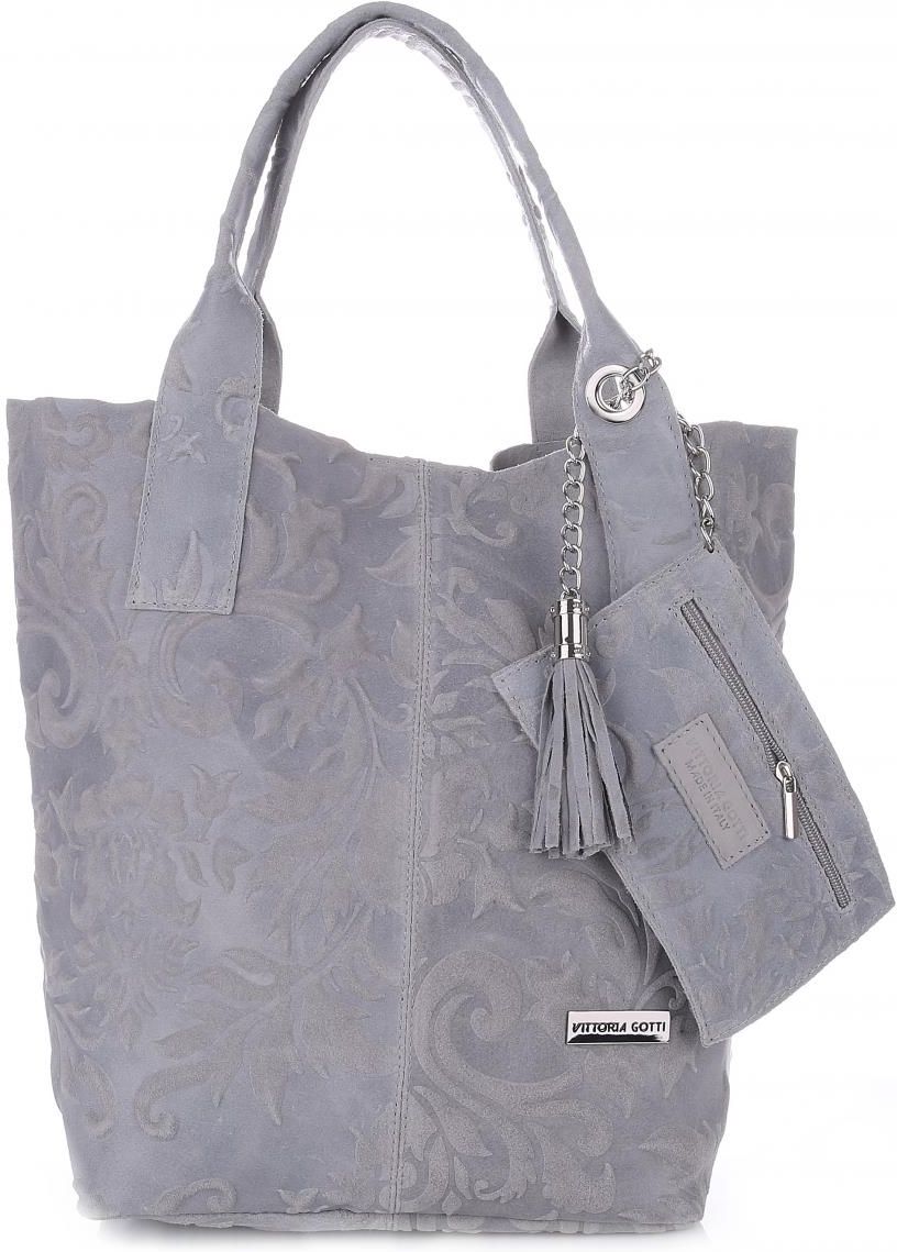 VITTORIA GOTTI Made in Italy Torebka Skórzana Shopperbag w Tłoczone Wzory Szara (kolory) Ceny i opinie Ceneo.pl VITTORIA GOTTI Made in Italy Torebka Skórzana Shopperbag w Tłoczone Wzory Szara (kolory) Ceny i opinie Ceneo.pl