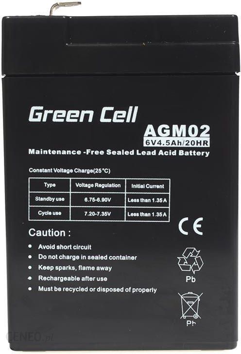 Green Cell Akumulator żelowy AGM 6V 4.5Ah (AGM02 1585)