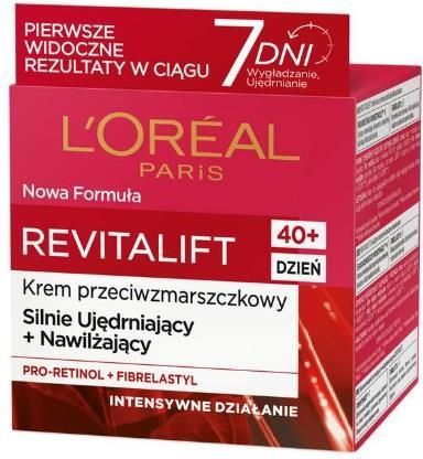 Krem L'Oreal Program Przeciwzmarszczkowy i Ujędrniający 40+ REVitalift przeciwzmarszczkowy z filtrem SPF 15 na dzień 50ml