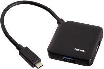 Hama HUB 4 porty USB 3.0 USB-C Czarny (001357500000)