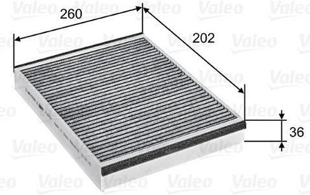 VALEO 715757 Filtr, przewietrzanie przestrzeni pasażerskiej (715757)