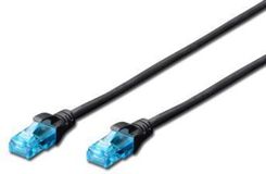 Digitus RJ-45/RJ-45 kat.5e 1m Czarny (DK-1512-010/BL)