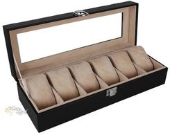 Zdjęcie Max Land Szkatułka Kasetka Na Zegarek Zegarki 6 Zegarków Szkło Su40001 - Blachownia