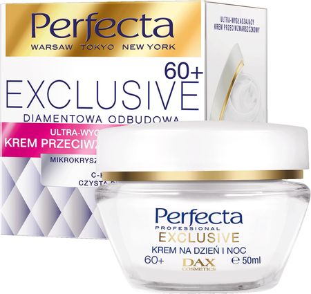 Perfecta Exclusive Diamentowa Odbudowa Ultra wygłądzający krem do twarzy 60+ na dzień i noc 50ml
