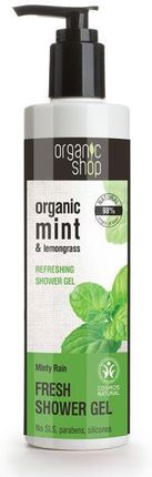 Organic Shop Organiczny Orzeźwiający Żel Pod Prysznic Miętowy Deszcz 280ml