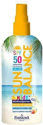 Farmona Sun Balance Kids SPF50 wodoodpornemleczko do opalania dla dzieci 200ml + bańki mydlane