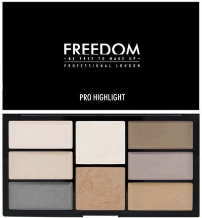Freedom Pro Highlight Palette paleta 8 rozświetlaczy do twarzy 15g