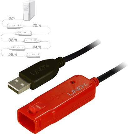 Przedłużacz USB ze wzmacniaczem - Lindy 42780 - 8m