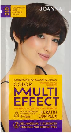 Joanna Multi Effect Color Szamponetka koloryzująca 010 Kasztanowy brąz