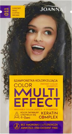 Joanna Multi Effect Color Szamponetka koloryzująca 011 Kawowy brąz