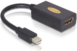 DELOCK miniDP(M) - HDMI(F) 18cm Czarny (65099)