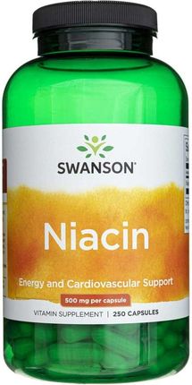 Swanson Niacin 500 mg niacyna witamina B3 250 kaps.