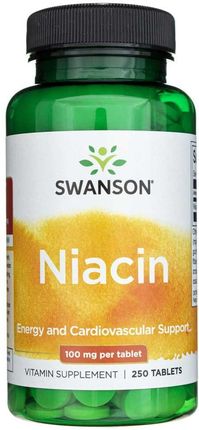 Tabletki Swanson Niacin 100 mg niacyna witamina B3 250 szt.