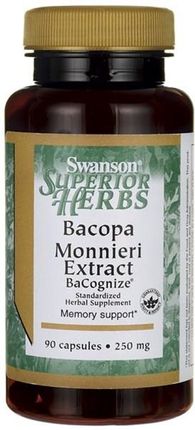 Kapsułki Swanson Bacopa Monniera ekstrakt standaryzowany 250mg 90 szt.