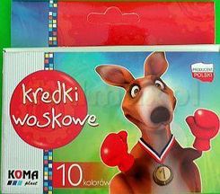 Zdjęcie KOMA-PLAST Kredki woskowe 10 kolorów - Kostrzyn