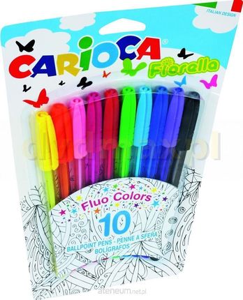 Colored Pens Fiorella - 10 Pcs BALL POINT PENS CARIOCA