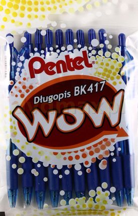 Pentel Długopis WOW BK417 niebieski (10szt)