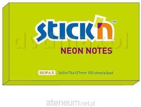 Stickn Notes samoprzylepny zielony neon 127x76 mm