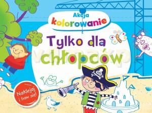 Firma Księgarska Jacek Olesiejuk Akcja kolorowanie! Tylko dla chłopców Naklejaj i baw się! Anna Wiśniewska 