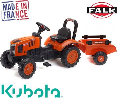 Falk Traktor na pedałki Kubota z przyczepką 2065AB
