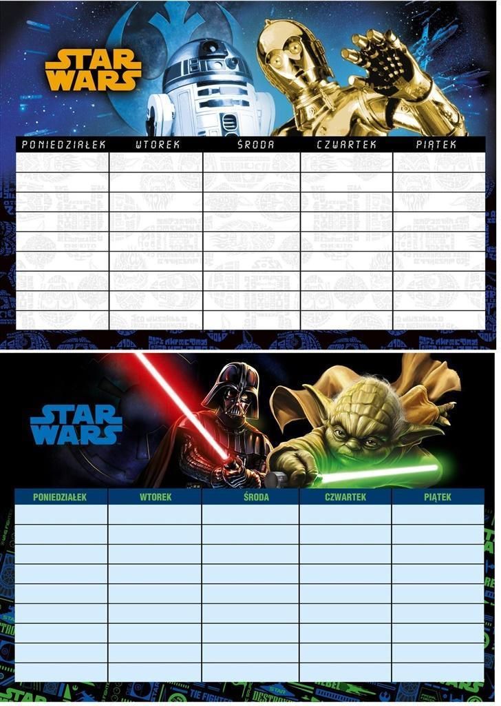 Plan Lekcji Do Drukowania Star Wars Klone Wars www.ceneo.pl