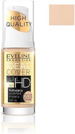 Eveline Podkład Ideal Cover Full Hd Matująco-Kryjący 203 Natural 30ml 