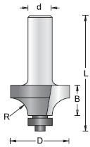 Dimar Frez ćwierćwałek R=2 trzp. D16,7/R2/B7,7/L51 d=8mm