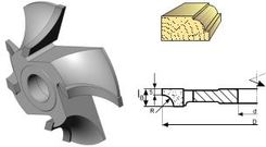 Faba Frez R=20 typ P-101 ćwierćwałek D=125/B=25/d=30/z=4 HM R=20 prawy