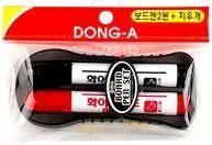 DONG-A Marker suchościeralny czarny i czerwony z gąbką