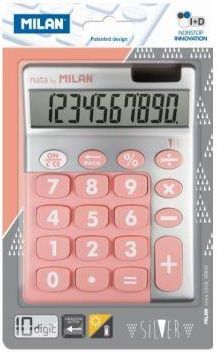 MILAN Kalkulator 10 poz Silver różowy MILAN
