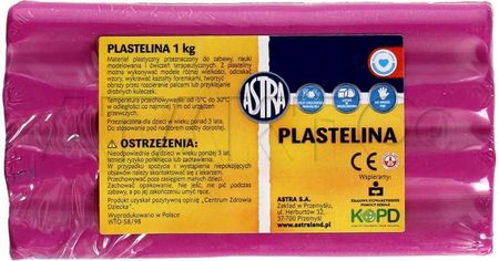 ASTRA Plastelina 1kg różowa