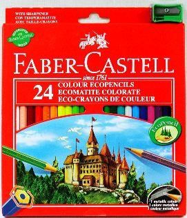 Faber Castell Kredki ołówkowe FaberCastell 24 kolory z temperówką
