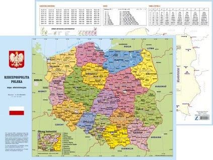 podkladka na biurko mapa polski Kreska Podkładka na biurko Mapa Polski dwustronna   Ceny i opinie 