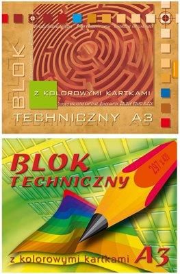 Kreska Blok techniczny Kreska A3 10 kartek kolorowy