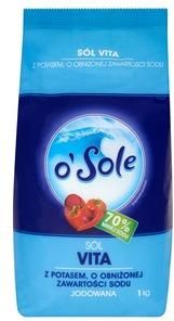 o'Sole Sól Vita z potasem o obniżonej zawartości sodu jodowana 1 kg