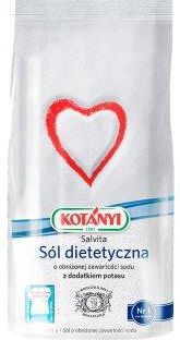 Kotányi Salvita Sól dietetyczna o obniżonej zawartości sodu z dodatkiem potasu 500 g