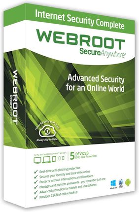 Webroot SecureAnywhere Complete 5PC/1Rok (WSAIC51)