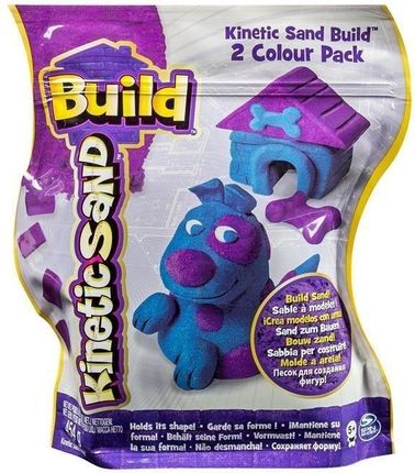 Spin Master Kinetic Sand Build - piasek purpurowo - niebieski