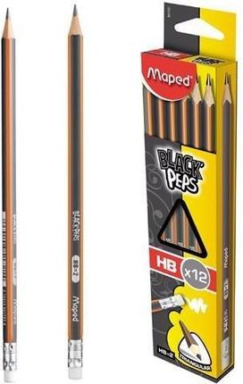 Maped Ołówek z gumką Blackpeps HB (12szt) 