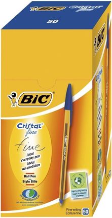BIC Długopis Cristal Fine niebieski (50szt) 