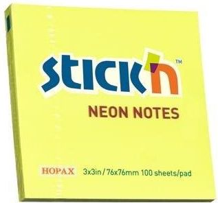 Stickn Notes samoprzylepny żółty neonowy