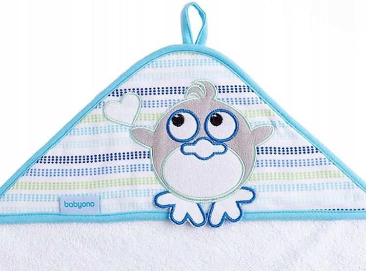 BabyOno Okrycie Kąpielowe Frotte Z Kapturkiem Białe 100X100 Cm - zdjęcie 1 BabyOno Okrycie Kąpielowe Frotte Z Kapturkiem Białe 100X100 Cm