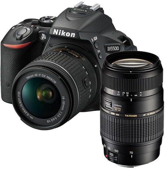 Nikon - すが D5500 + 18-55mm + 70-300mm i-nikon-d5500-czarny-18-55mm-