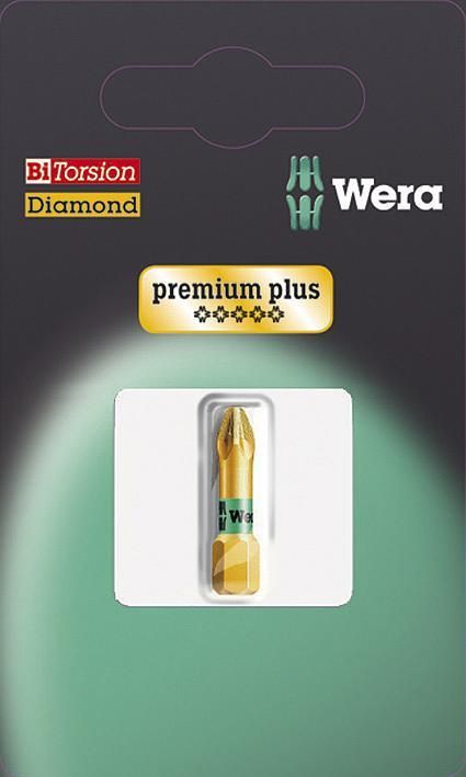Embout De Tournevis Wera 855/1 BDC SB PZ1 - Pozidriv 1, Longueur 25mm, Avec Revêtement Diamant Pour Une Meilleure Accroche