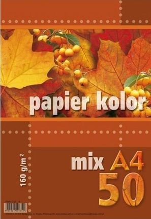 Kreska Papier ksero A4 160g mix kolorów 50 arkuszy
