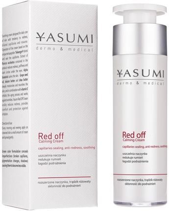 Krem Yasumi Red Off Calming Cream Łagodzący Przeznaczony do Codziennej Pielęgnacji Skóry z Tendencją do Zaczerwienienia na dzień 50ml